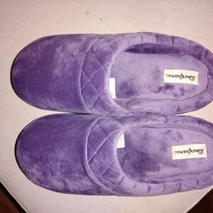 Dearfoams Purple Quilted Slippers